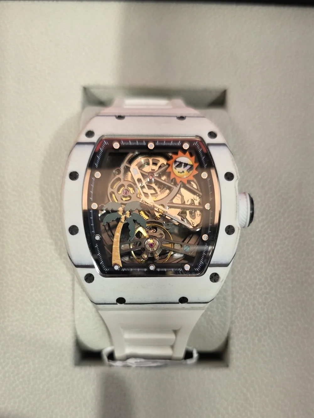 Invicta S1 Rally White And Blue Skeleton Dial Watch New With Box